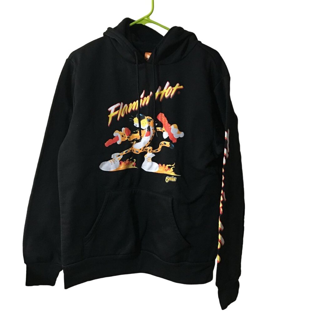 CHEETOS BLACK FLAMING HOT HOODIE MENS MEDIUM
